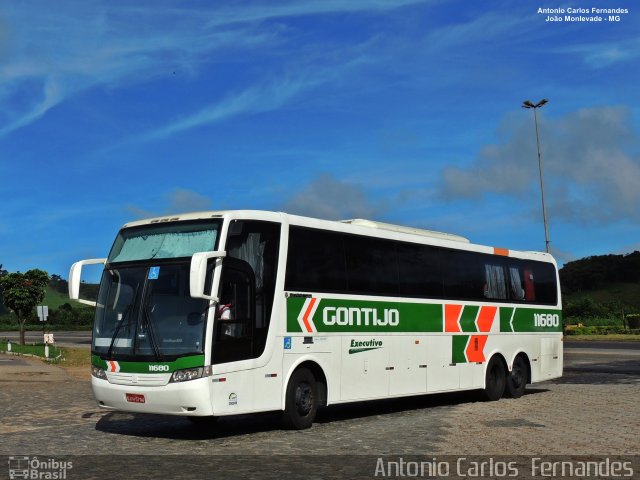 Empresa Gontijo de Transportes 11680 na cidade de João Monlevade, Minas Gerais, Brasil, por Antonio Carlos Fernandes. ID da foto: 5796816.