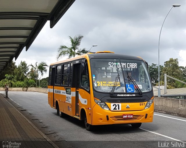 Transporte Suplementar de Belo Horizonte 897 na cidade de Belo Horizonte, Minas Gerais, Brasil, por Luiz Silva. ID da foto: 5798850.