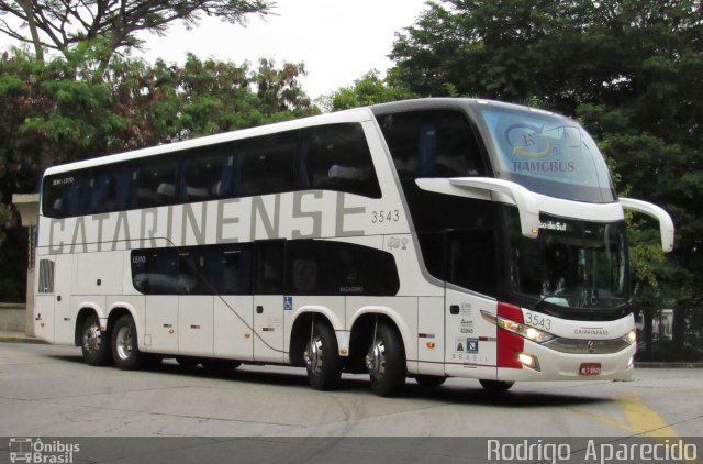 Auto Viação Catarinense 3543 na cidade de São Paulo, São Paulo, Brasil, por Rodrigo  Aparecido. ID da foto: 5799124.