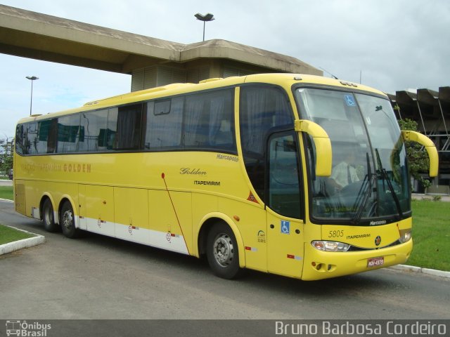 Viação Itapemirim 5805 na cidade de Florianópolis, Santa Catarina, Brasil, por Bruno Barbosa Cordeiro. ID da foto: 5798371.