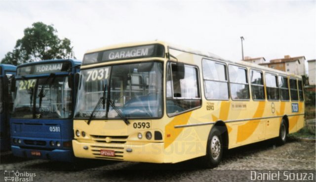 Auto Omnibus Floramar 0593 na cidade de Belo Horizonte, Minas Gerais, Brasil, por Daniel Souza. ID da foto: 5799683.