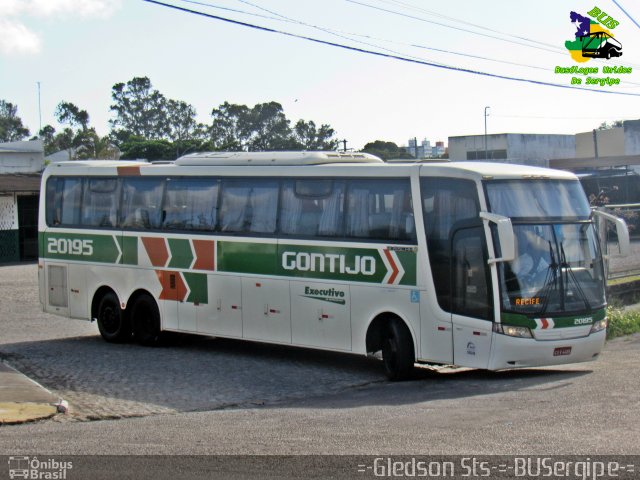 Empresa Gontijo de Transportes 20195 na cidade de Aracaju, Sergipe, Brasil, por Gledson Santos Freitas. ID da foto: 5801239.