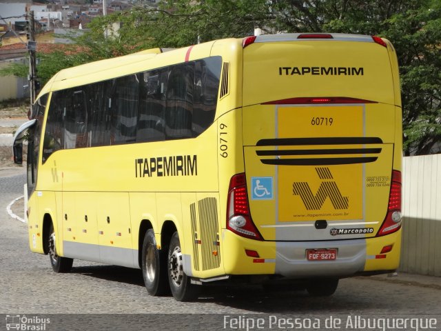 Viação Itapemirim 60719 na cidade de Caruaru, Pernambuco, Brasil, por Felipe Pessoa de Albuquerque. ID da foto: 5800821.