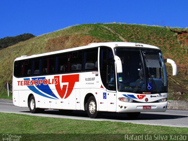 Viação Teresópolis RJ 203.007 na cidade de Teresópolis, Rio de Janeiro, Brasil, por Rafael da Silva Xarão. Número da foto: #5805408.