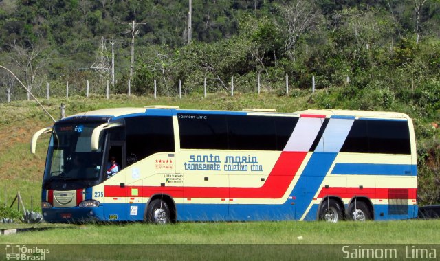 Transporte Coletivo Santa Maria 275 na cidade de Guarapari, Espírito Santo, Brasil, por Saimom  Lima. Número da foto: #5804230.