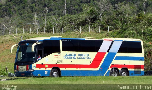 Transporte Coletivo Santa Maria 275 na cidade de Guarapari, Espírito Santo, Brasil, por Saimom  Lima. ID da foto: 5804230.