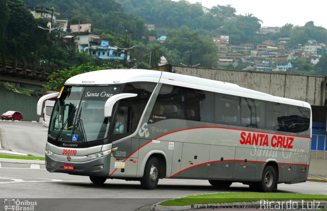 Viação Santa Cruz 350110 na cidade de Santos, São Paulo, Brasil, por Ricardo Luiz. ID da foto: 5803990.