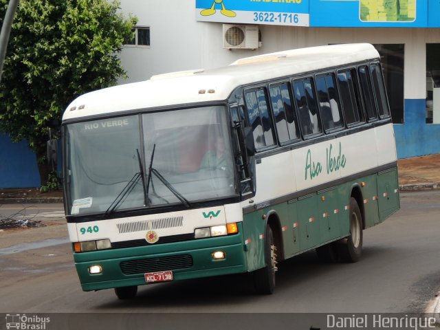 Viação Asa Verde 940 na cidade de Rio Verde, Goiás, Brasil, por Daniel Henrique. Número da foto: #5803207.