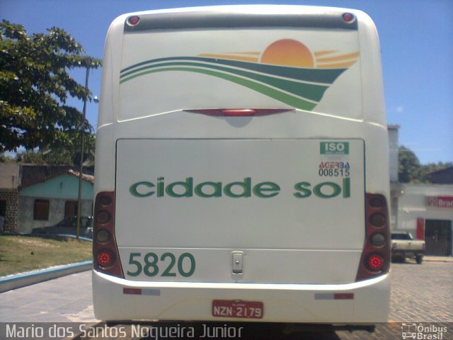 Viação Cidade Sol 5820 na cidade de Dário Meira, Bahia, Brasil, por Mario dos Santos Nogueira Junior. Número da foto: #5803153.