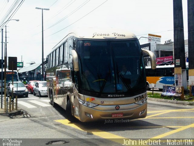 Paraíba Turismo 1734 na cidade de Natal, Rio Grande do Norte, Brasil, por John Herbert. Número da foto: #5806482.