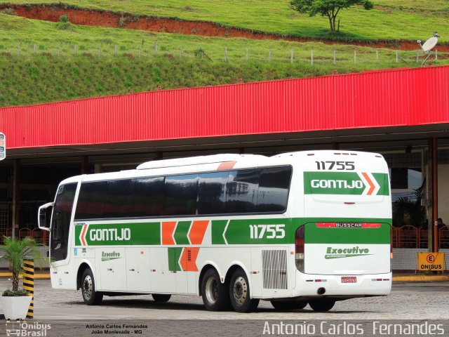 Empresa Gontijo de Transportes 11755 na cidade de João Monlevade, Minas Gerais, Brasil, por Antonio Carlos Fernandes. ID da foto: 5806121.