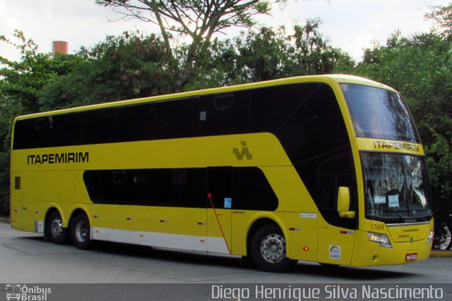 Viação Itapemirim 17609 na cidade de São Paulo, São Paulo, Brasil, por Diego Henrique. Número da foto: #5807798.