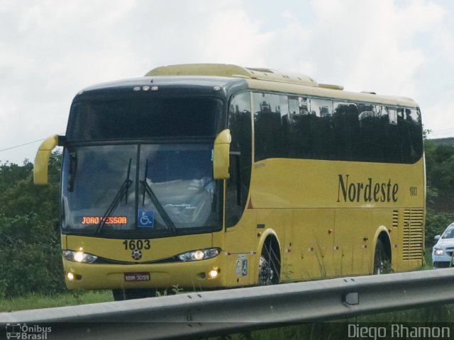 Viação Nordeste 1603 na cidade de Santa Rita, Paraíba, Brasil, por Diego Rhamon Reis da Silva. Número da foto: #5807836.
