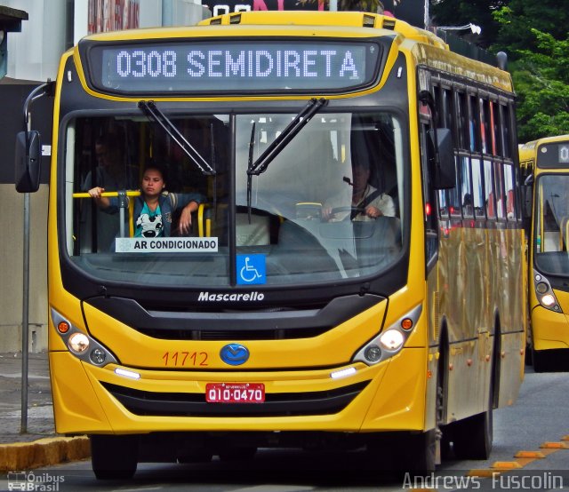 Gidion Transporte e Turismo 11712 na cidade de Joinville, Santa Catarina, Brasil, por Andrews  Fuscolin. ID da foto: 5810451.