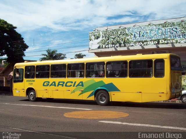 Viação Garcia 7589 na cidade de Maringá, Paraná, Brasil, por Emanoel Diego.. Número da foto: #5812814.
