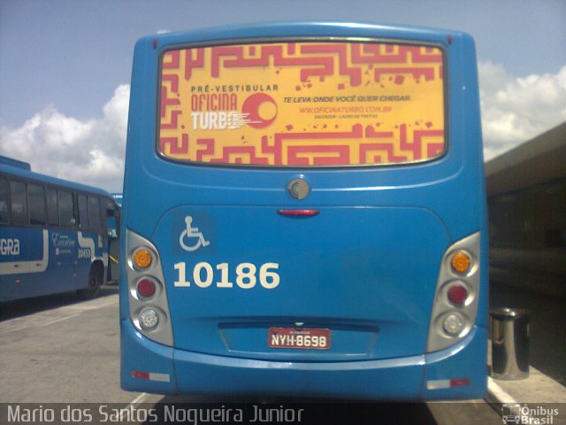 Concessionária Salvador Norte - CSN Transportes 10186 na cidade de Salvador, Bahia, Brasil, por Mario dos Santos Nogueira Junior. ID da foto: 5812948.