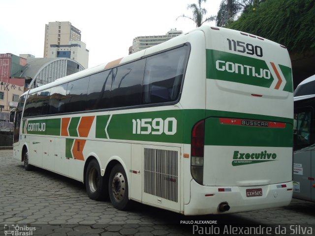 Empresa Gontijo de Transportes 11590 na cidade de Belo Horizonte, Minas Gerais, Brasil, por Paulo Alexandre da Silva. ID da foto: 5815112.