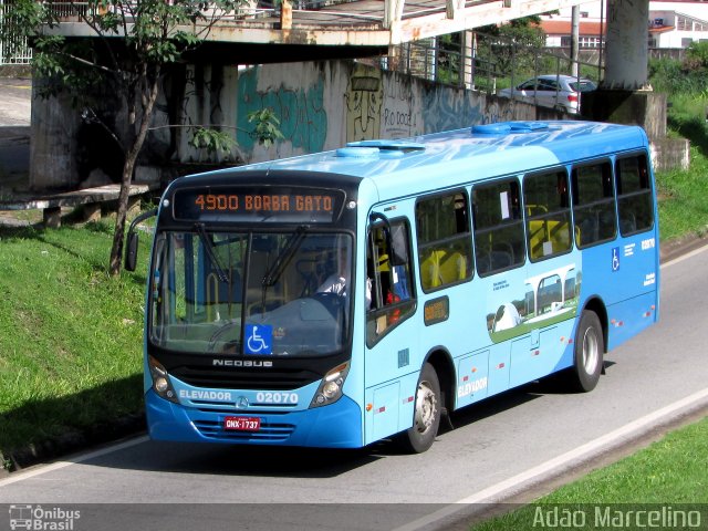 Vianel > Auto Viação Pioneira 02070 na cidade de Belo Horizonte, Minas Gerais, Brasil, por Adão Raimundo Marcelino. ID da foto: 5816512.