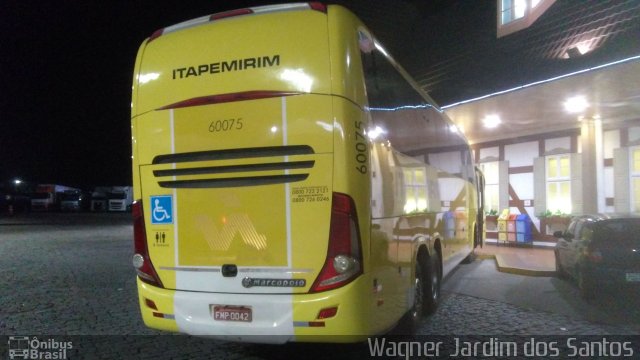 Viação Itapemirim 60075 na cidade de Queluz, São Paulo, Brasil, por Wagner Jardim dos Santos. Número da foto: #5816511.