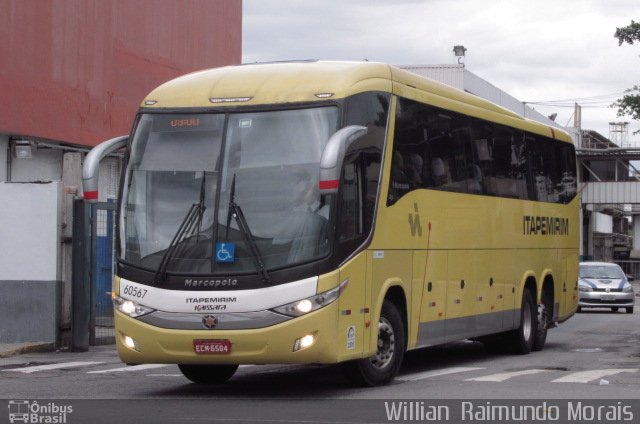 Viação Itapemirim 60567 na cidade de Rio de Janeiro, Rio de Janeiro, Brasil, por Willian Raimundo Morais. Número da foto: #5814952.