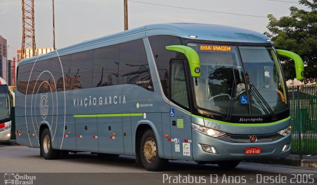 Viação Garcia 7726 na cidade de São Paulo, São Paulo, Brasil, por Cristiano Soares da Silva. Número da foto: #5814960.
