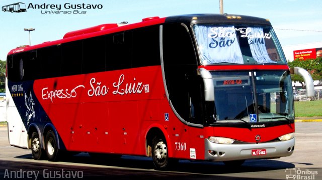Expresso São Luiz 7360 na cidade de Goiânia, Goiás, Brasil, por Andrey Gustavo. Número da foto: #5817694.
