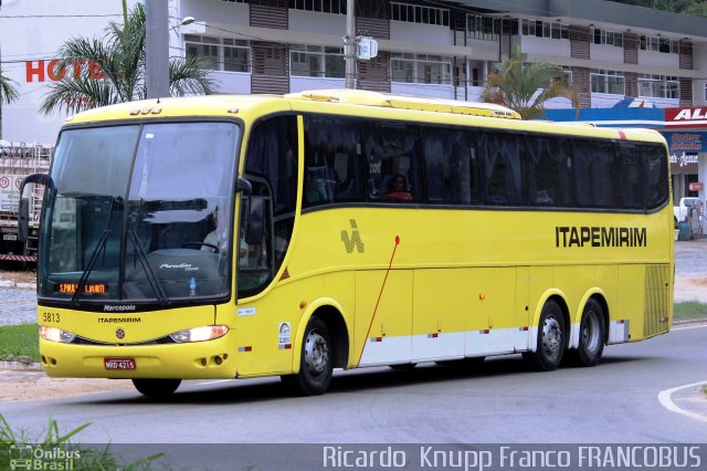 Viação Itapemirim 5813 na cidade de Manhuaçu, Minas Gerais, Brasil, por Ricardo  Knupp Franco. Número da foto: #5818774.