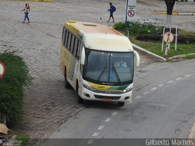 Empresa Gontijo de Transportes 3210 na cidade de João Monlevade, Minas Gerais, Brasil, por Gilberto Martins. ID da foto: 5818683.