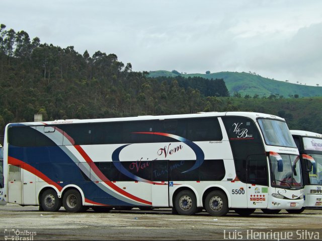 Vai-Vem Turismo 5500 na cidade de Aparecida, São Paulo, Brasil, por Luis Henrique Silva. ID da foto: 5819096.