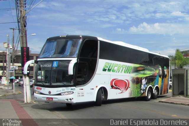 Eucatur - Empresa União Cascavel de Transportes e Turismo 4421 na cidade de Laguna, Santa Catarina, Brasil, por Daniel Espindola Dorneles. ID da foto: 5817842.