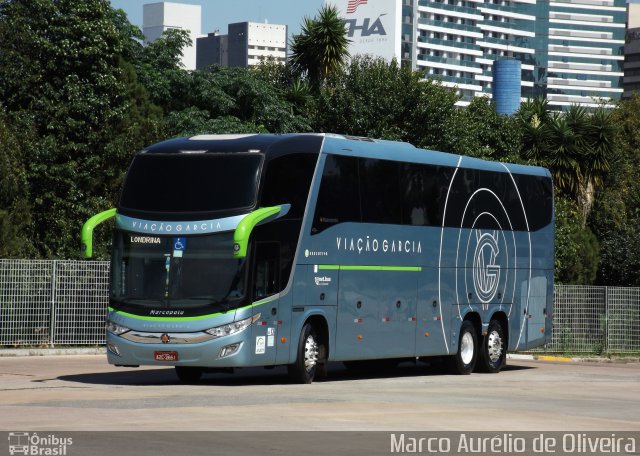 Viação Garcia 8491 na cidade de Curitiba, Paraná, Brasil, por Marco Aurélio de Oliveira. ID da foto: 5819032.