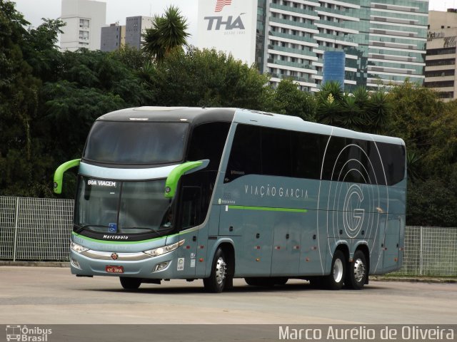 Viação Garcia 8551 na cidade de Curitiba, Paraná, Brasil, por Marco Aurélio de Oliveira. ID da foto: 5819052.