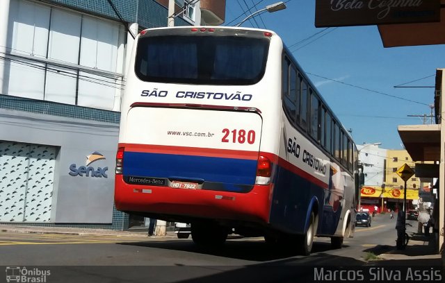 Viação São Cristóvão 2180 na cidade de Lavras, Minas Gerais, Brasil, por Marcos Silva Assis. Número da foto: #5818924.