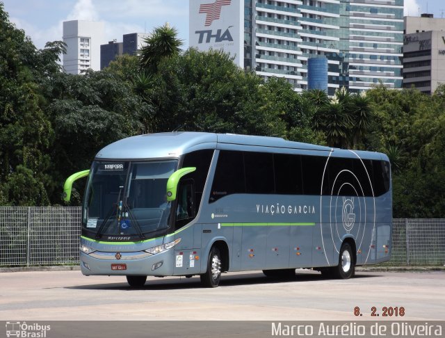 Viação Garcia 8114 na cidade de Curitiba, Paraná, Brasil, por Marco Aurélio de Oliveira. ID da foto: 5818945.