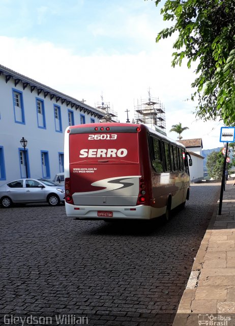 Viação Serro 26013 na cidade de Congonhas, Minas Gerais, Brasil, por Gleydson Willian Silva Paula. Número da foto: #5778941.
