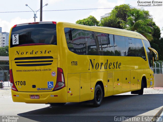 Viação Nordeste 1708 na cidade de Fortaleza, Ceará, Brasil, por Guilherme Estevan. Número da foto: #5779149.