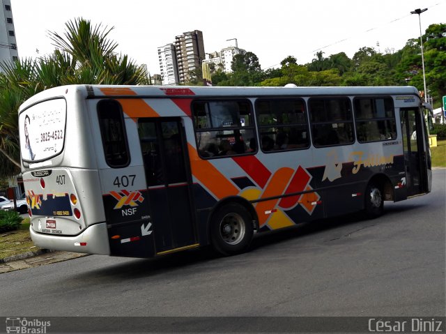 Nossa Senhora de Fátima Auto Ônibus 407 na cidade de Bragança Paulista, São Paulo, Brasil, por César Diniz. ID da foto: 5778051.