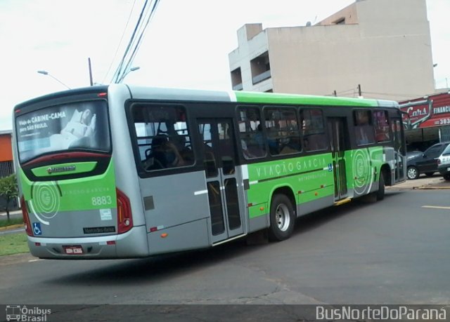 Viação Garcia 8883 na cidade de Apucarana, Paraná, Brasil, por Josino Vieira. Número da foto: #5821624.