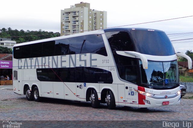 Auto Viação Catarinense 3732 na cidade de Joinville, Santa Catarina, Brasil, por Diego Lip. ID da foto: 5821334.