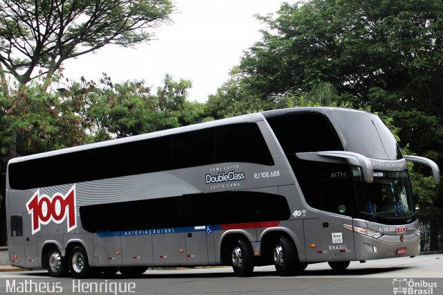 Auto Viação 1001 RJ 108.688 na cidade de São Paulo, São Paulo, Brasil, por Matheus Henrique. Número da foto: #5820537.