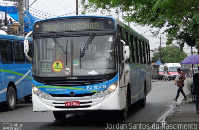 Viação Ponte Coberta RJ 190.074 na cidade de Rio de Janeiro, Rio de Janeiro, Brasil, por Jordan Santos do Nascimento. Número da foto: #5819588.