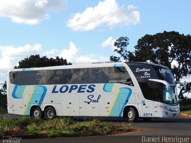 LopeSul Transportes - Lopes e Oliveira Transportes e Turismo - Lopes Sul 2074 na cidade de Rio Verde, Goiás, Brasil, por Daniel Henrique. Número da foto: #5821555.