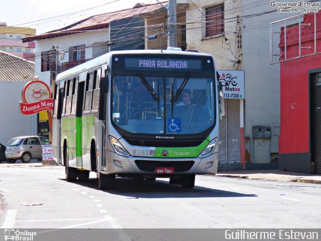 Viação Garcia 8283 na cidade de Cambé, Paraná, Brasil, por Guilherme Estevan. Número da foto: #5820117.
