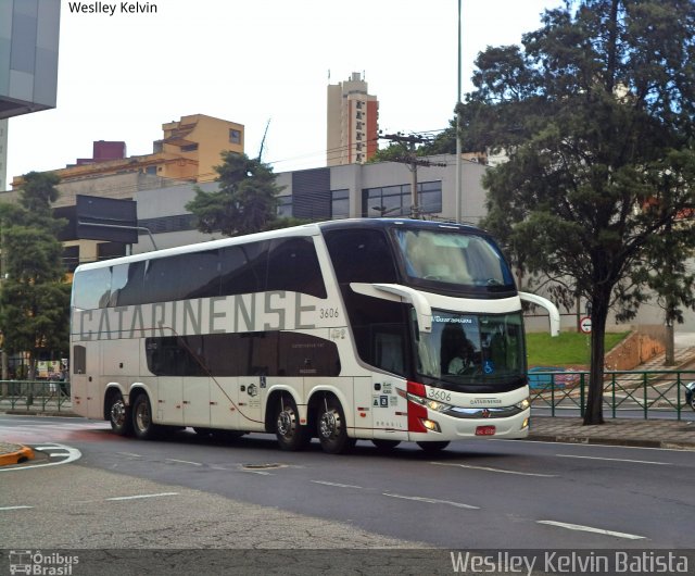 Auto Viação Catarinense 3606 na cidade de Sorocaba, São Paulo, Brasil, por Weslley Kelvin Batista. ID da foto: 5823012.