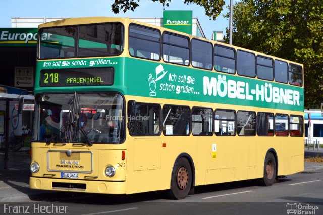 BVG - Berliner Verkehrsbetriebe 3413 na cidade de Berlin, Land Berlin, Alemanha, por Franz Hecher. ID da foto: 5822666.