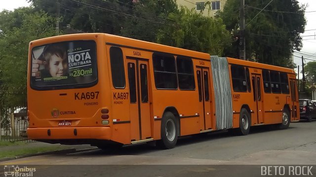 Viação Tamandaré KA697 na cidade de Curitiba, Paraná, Brasil, por Alberto Selinke. Número da foto: #5822505.
