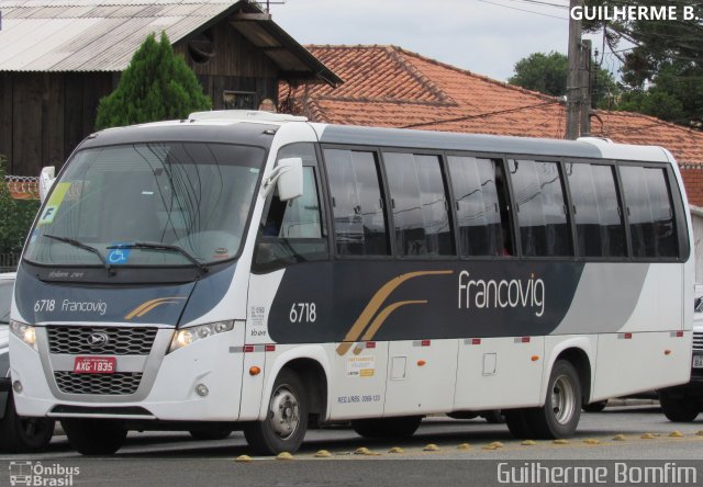 Francovig Transportes Coletivos 6718 na cidade de Curitiba, Paraná, Brasil, por Guilherme Bomfim. ID da foto: 5826176.