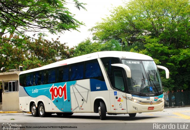 Auto Viação 1001 3401 na cidade de São Paulo, São Paulo, Brasil, por Ricardo Luiz. Número da foto: #5825728.