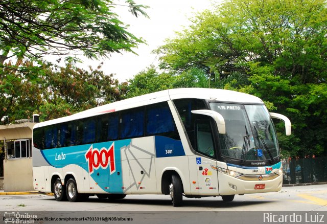 Auto Viação 1001 3401 na cidade de São Paulo, São Paulo, Brasil, por Ricardo Luiz. ID da foto: 5825728.