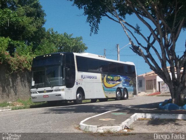 WLA Transportes 0599 na cidade de Estância, Sergipe, Brasil, por Diego Faria. ID da foto: 5824630.